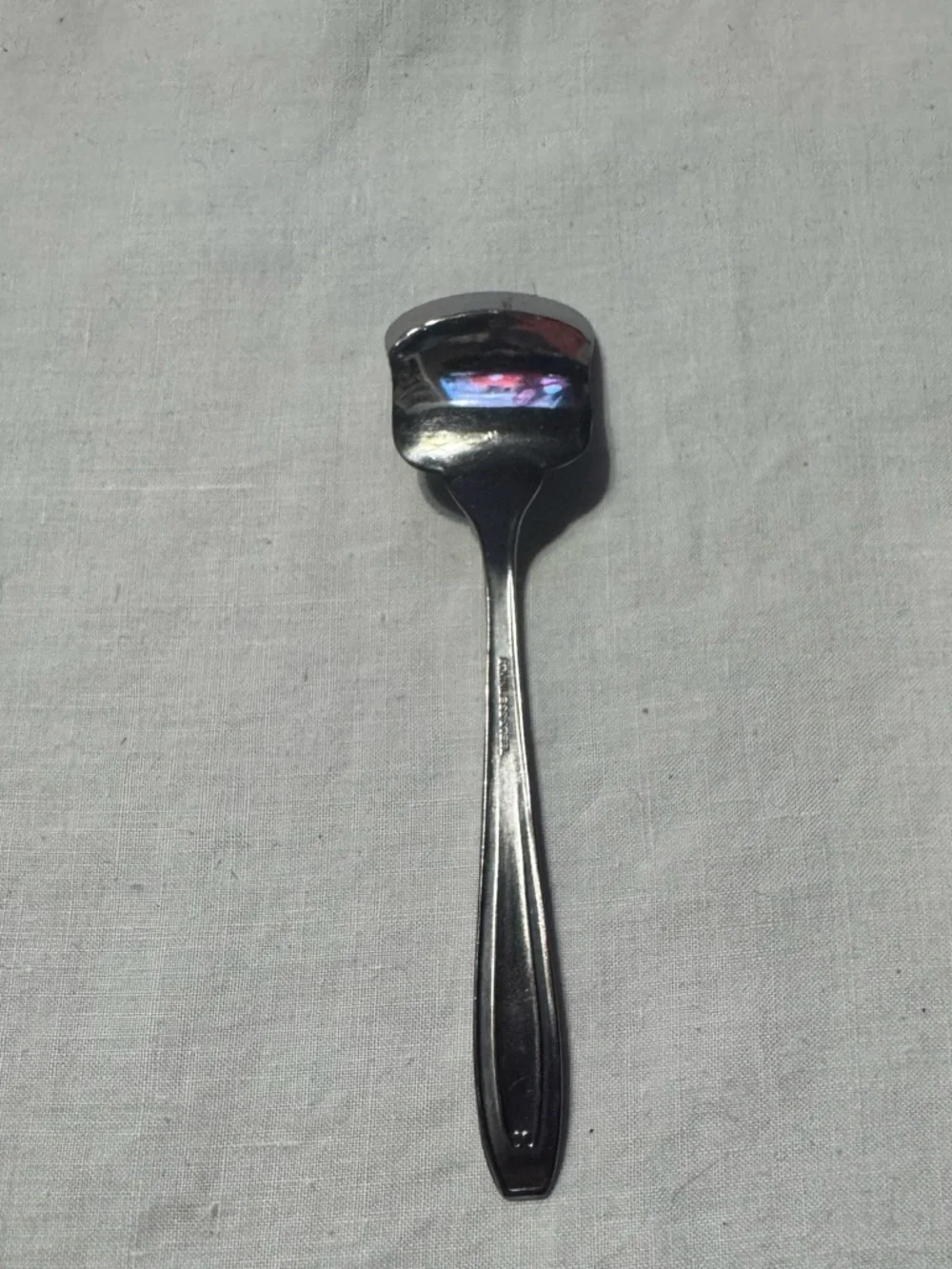 Vintage Square Ice Cream‎ Dessert  Stainless Steel Spoon Mid Century 5